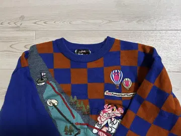 핑크 팬서 골프웨어 빈티지 스웨터 자수 니트