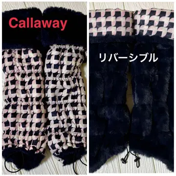 Callaway 퍼 포함 레그 워머 충전솜 리버서블