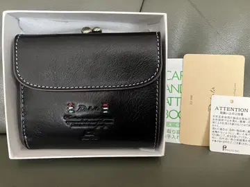 다코타 Dakota 블랙 가죽 접이식 지갑 가마구치