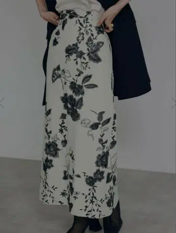 Ameri VINTAGE 꽃무늬 I 라인 스커트