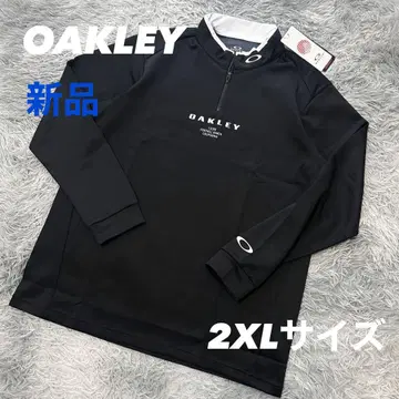새상품 오클리 모크넥 긴팔 셔츠 하프 지퍼 블랙 2XL 사이즈