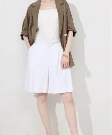 SLOBE IENA 린넨 레이온 하프 큐롯