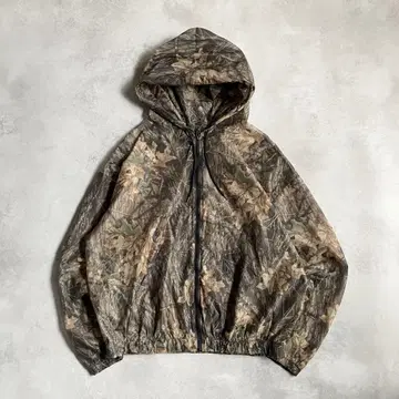 90s CaBela's 지퍼 후드티 메쉬 리얼트리 카모 USA 제조