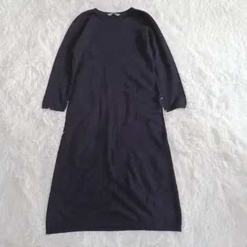 새상품급 45R umii908 네이비 울 니트 원피스 2 하이 게이지