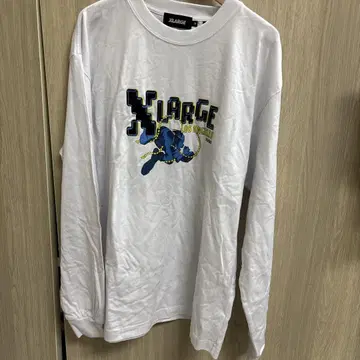 XLARGE 그래픽 프린트 긴팔 셔츠 M 화이트