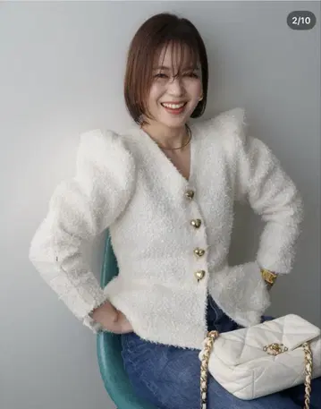 [이데알루체] 키라키라 페플럼 자켓 새상품
