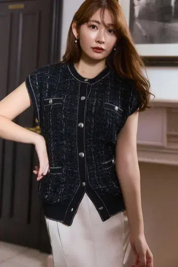 Aveline Knit Gilet / black