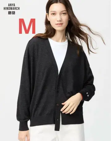 새상품 유니클로 아냐 하이드마치 메리노울 가디건 M 사이즈