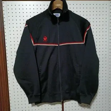 [ 새상품급 ] 80s asics 블랙 일본제 자수 트랙 자켓 저지