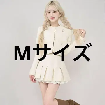 다리치 스팽글 트위드 자켓 스팽글 트위드 미니 스커트 M