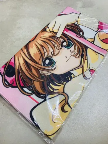 카드캡터 사쿠라 극세사 스포츠 타월 핑크