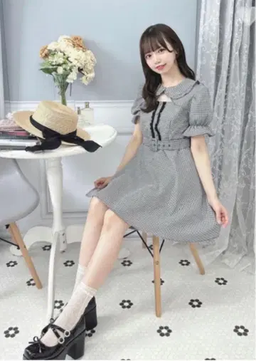 evelyn 옷깃 플레어 OP