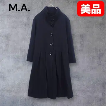 M.A. 일본제 스탠드 카라 코트 원피스 38 블랙 A라인