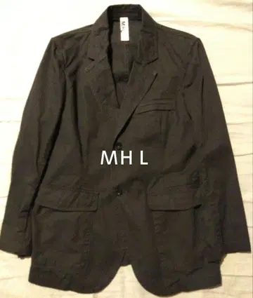 MHL. 코튼 린넨 테일러드 자켓 블레이저 블랙 S