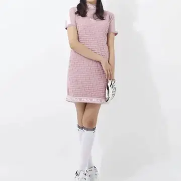 FILA 라이트 핑크 골프 원피스 M