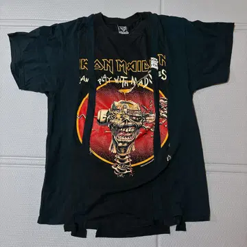 아이언 메이든 리메이크 셔츠 락 티