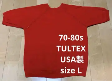 70-80s TULTEX  반팔 맨투맨 USA제 L 빨간색