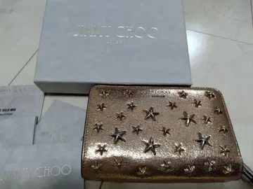 지미추 JIMMY CHOO 골드 스타 스터드 이단 접이식