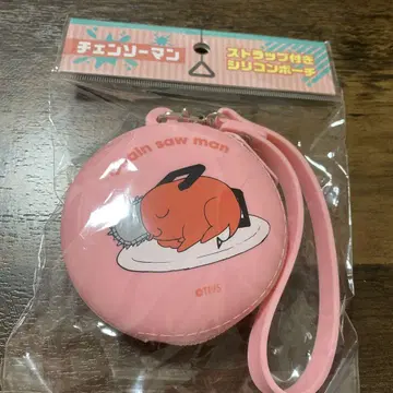 체인소 맨 스트랩 포함 실리콘 파우치