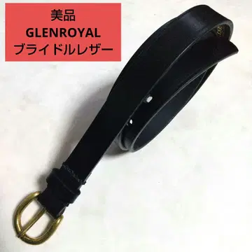 새상품급 GLENROYAL 글렌로얄 브라이들 가죽 벨트 블랙