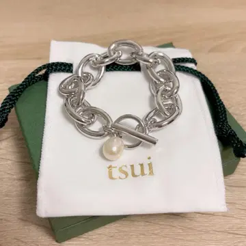 [익명 우편] tsui 체인 팔찌 펄 장식 [24시간 이내 발송]