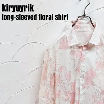 kiryuyrik/키류키류 장미 무늬 꽃무늬 긴팔 셔츠