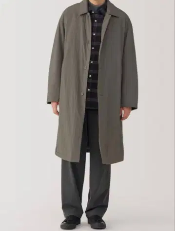[ MUJI ] 세탁 가능한 충전솜 스텐카라 코트