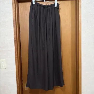 엔폴드 와이드 팬츠 브라운