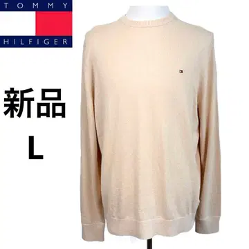 새상품 타미힐피거 피마 코튼 캐시미어 혼방 크루넥 스웨터 L