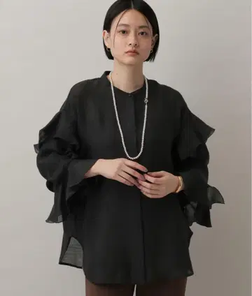 [세미 포멀 ] 프릴 블라우스_8부 소매