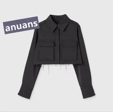 anuans 24AW 더블 포켓 크롭 셔츠 미사용