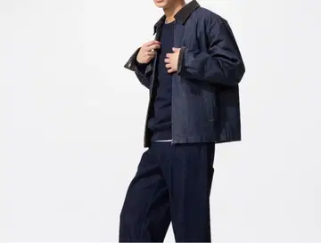 유니클로 남성용 집업 숏 블루종/데님 M 사이즈