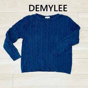 DEMYLEE 데 케이블 니트 짙은 블루