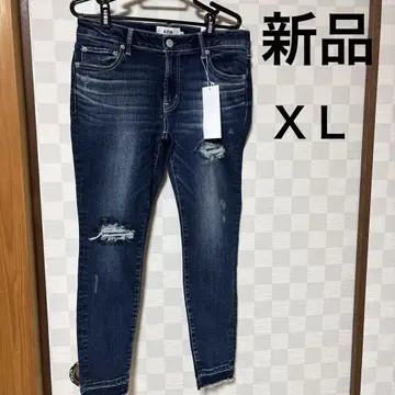 미사용 새상품 AZUL by MOUSSY 스키니 데님 XL 데미지 가공