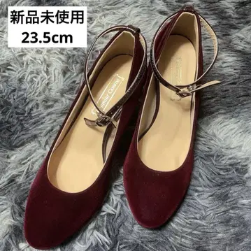 [ 미사용 새상품 ] 와인 레드 펌프스 힐 23.5cm