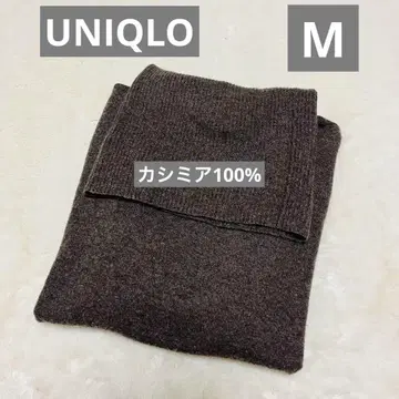 [ 새상품급 ] 유니클로 캐시미어 100% 터틀넥 브라운 M