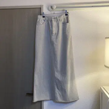 GALLARDAGALANTE 롱 데님 스커트 라이트 그레이