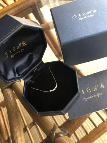 Siena rose K10 다이아 목걸이 달과 별