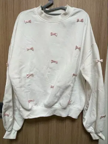 러브 and 베리 GRL 콜라보 리본 트레이닝복 화이트