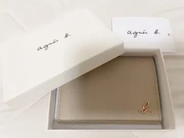 미사용 새상품 에네스베 명함지갑 카드 홀더 베이지
