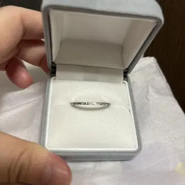 실버 플래티넘 코팅 모아사이트 풀 에테르니티 반지