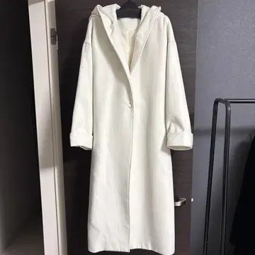 가격 인하 C.C.CROSS 후드 부착 롱 코트