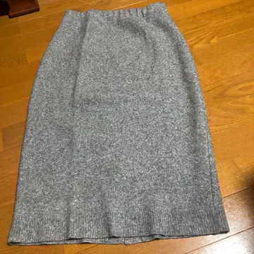 Les Copahins 그레이 캐시미어 스커트 42사이즈