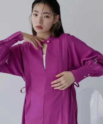 miette 사이드 리본 V넥 원피스