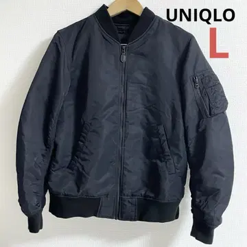 새상품급 UNIQLO 유니클로 MA-1 자켓 블랙 블루종 아우터