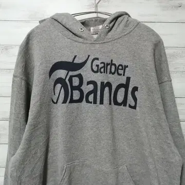 저지 후드티 그레이 L Garber Bands USA 구제 의류