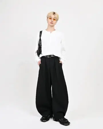 L2087 L black 벌룬 슬랙스 지저인