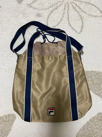 FILA 숄더백 베이지 네이비