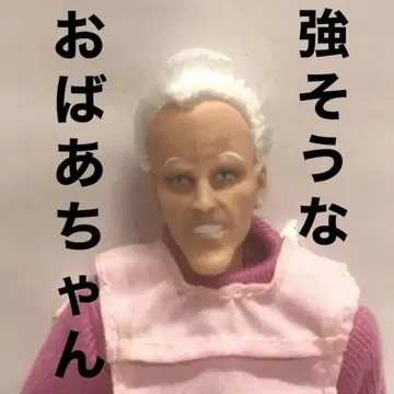 외국의 백발 할머니 인형