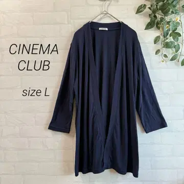 [ CINEMA CLUB ] 긴팔 겉옷 롱 가디건 (L) 네이비